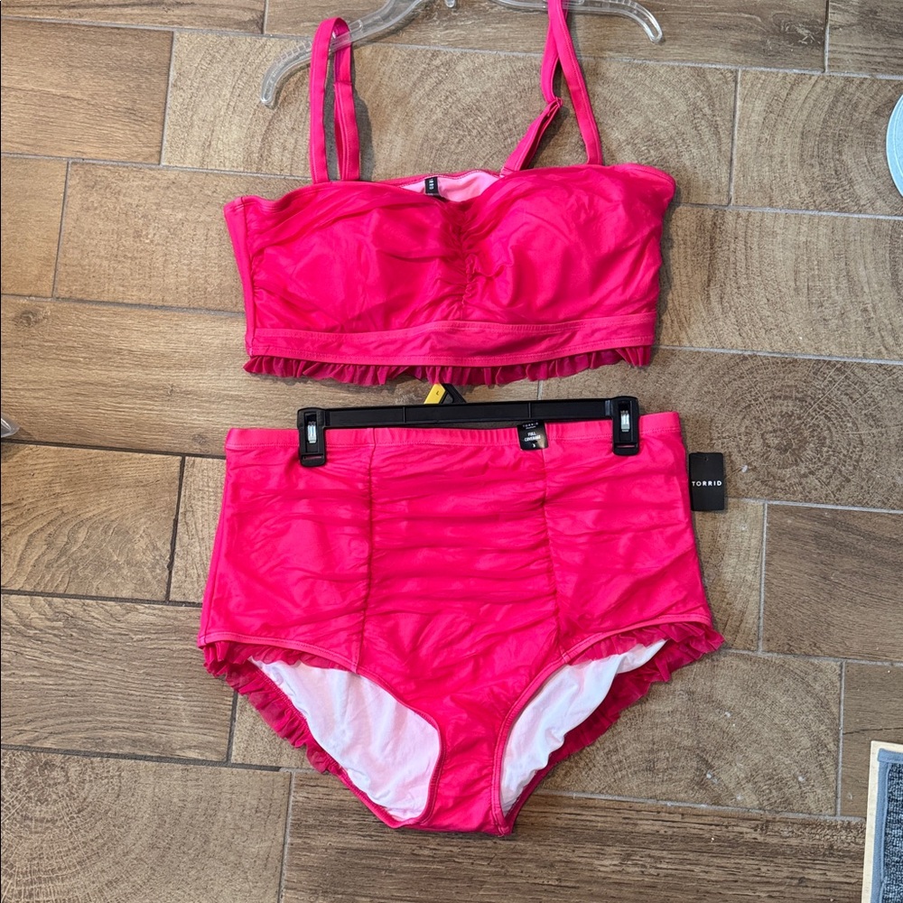 torrid Neon Pink High-Waist Two-Piece Swimsuit